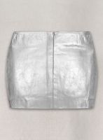 (image for) Silver Adjustable Slit Leather Skirt