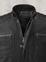 (image for) Firefly Moto Black Biker Leather Jacket