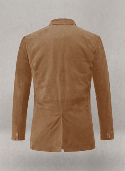 (image for) Saddle Brown Suede Leather Blazer