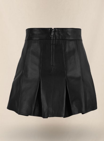 (image for) Black Nina Dobrev Leather Skirt