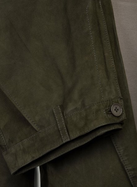 (image for) Olive Green Suede Leather Suit