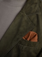 (image for) Olive Green Suede Leather Suit