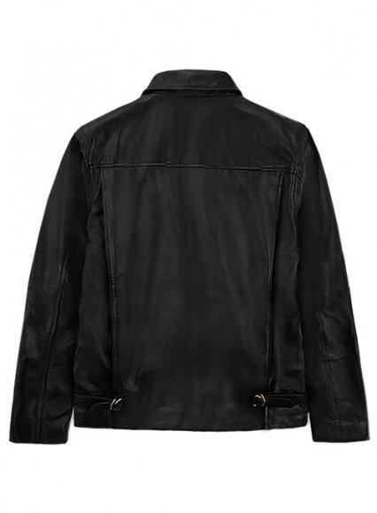 (image for) Black Indiana Jones Leather Jacket- XXL Regular