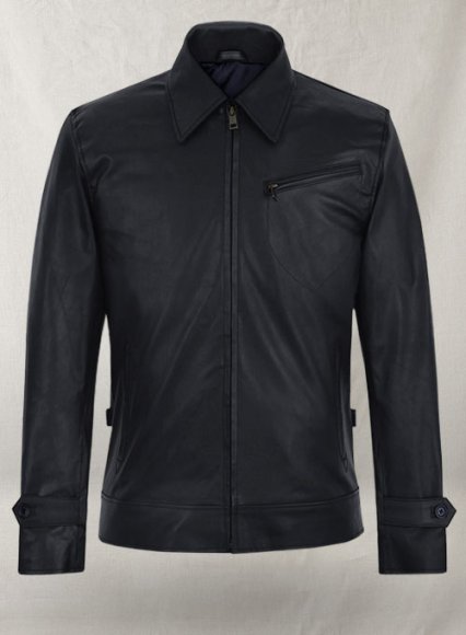 Dark Blue Stretch Tom Cruise Premier Leather Jacket