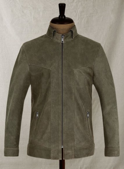 Vintage Italian Olive Taylor Lautner Leather Jacket Vintage Italian Olive Taylor Lautner Leather Jacket
