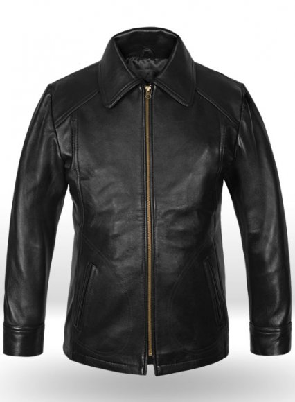 Thick Black Joseph Levitt Inception Leather Jacket Thick Black Joseph Levitt Inception Leather Jacket