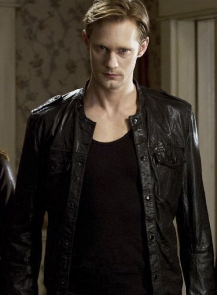 (image for) Alexander Skarsgard True Blood Leather Jacket #1