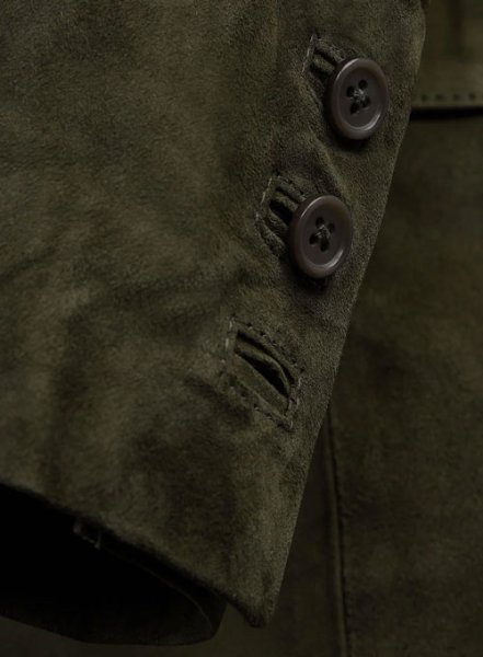 (image for) Olive Green Suede Leather Suit