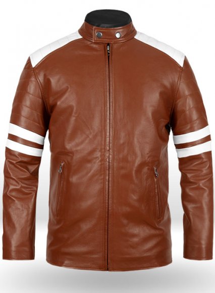 Tan Brown Fight Club Leather Jacket Tan Brown Fight Club Leather Jacket