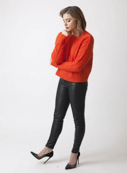 (image for) Chloe Grace Moretz Leather Pants