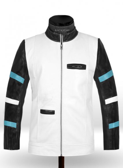 White The Dragon Leather Jacket