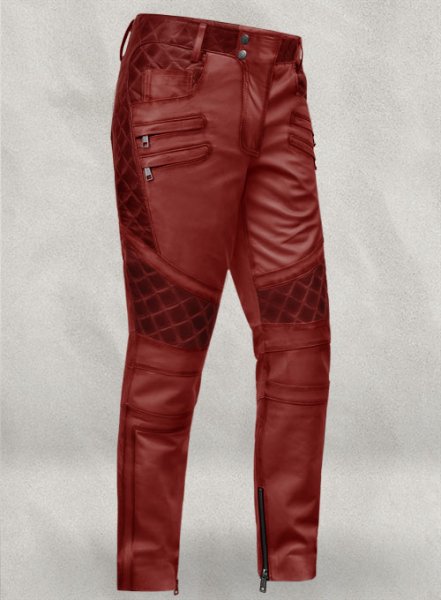 (image for) Outlaw Burnt Red Leather Pants
