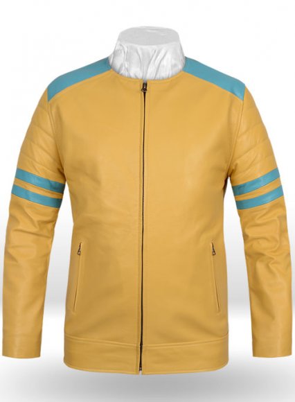 Yellow Leather Fighter T-Shirt Jacket Yellow Leather Fighter T-Shirt Jacket
