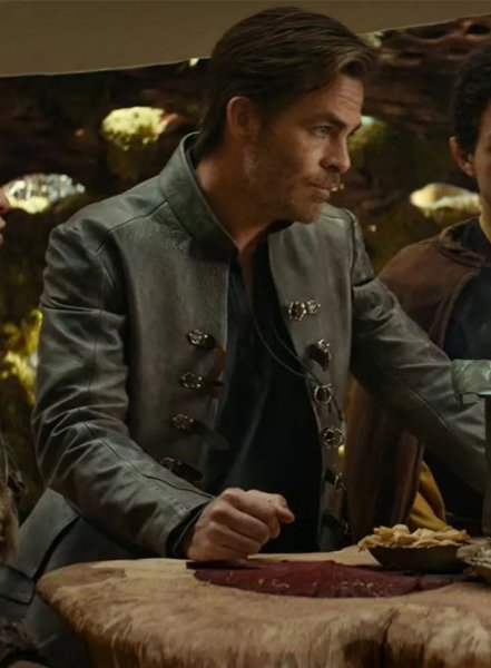 (image for) Chris Pine Dungeons and Dragons Leather Trench Coat