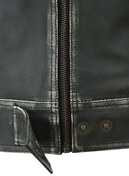 (image for) Rubbed Charcoal Leather Jacket # 217