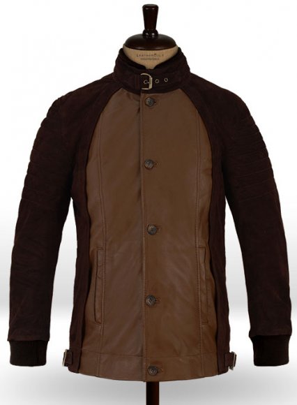 Dark Tan Daniel Radcliff Horns Leather Jacket Dark Tan Daniel Radcliff Horns Leather Jacket