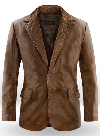 Spanish Brown Harper Leather Blazer Spanish Brown Harper Leather Blazer