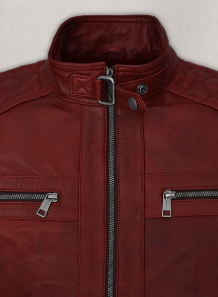 Spanish Red Leather Jacket # 653 (image for) Spanish Red Leather Jacket # 653