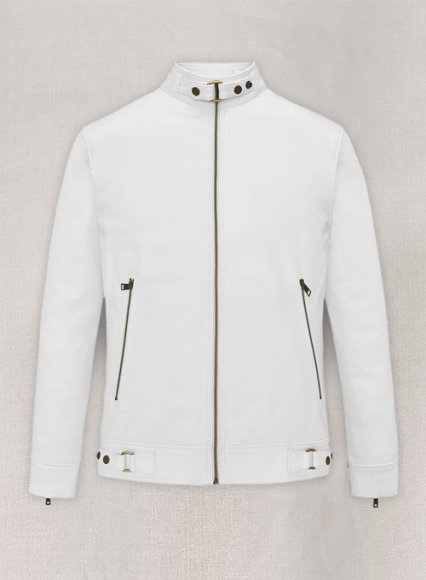 White Leather Jacket #905