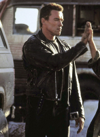 (image for) Arnold Schwarzenegger Terminator 2 Leather Jacket and Pants Set
