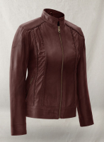 (image for) Soft Maroon Wax Clova Leather Jacket