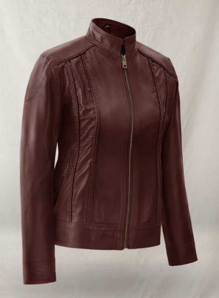 (image for) Soft Maroon Wax Clova Leather Jacket