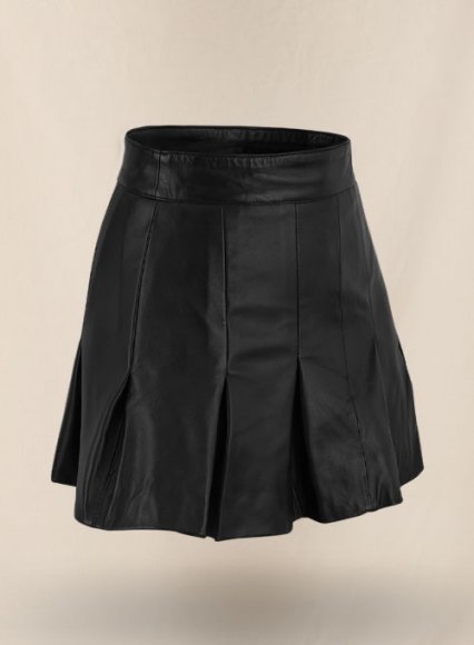 Black Nina Dobrev Leather Skirt Black Nina Dobrev Leather Skirt