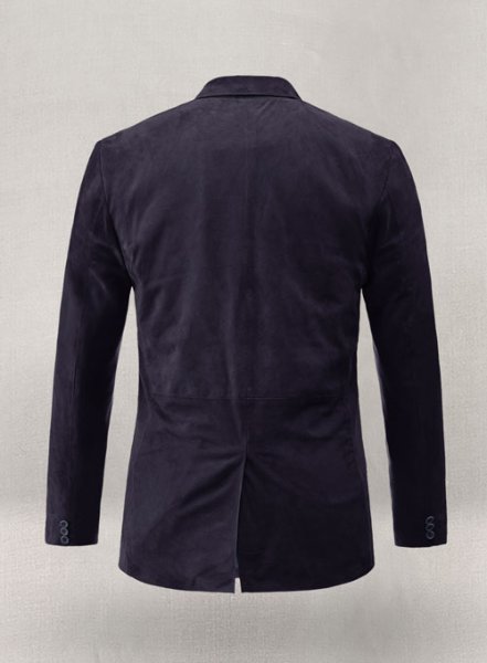 (image for) Dark Slate Purple Suede Leather Blazer