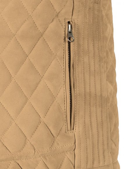 (image for) Latte Beige Suede Leather Vest # 324