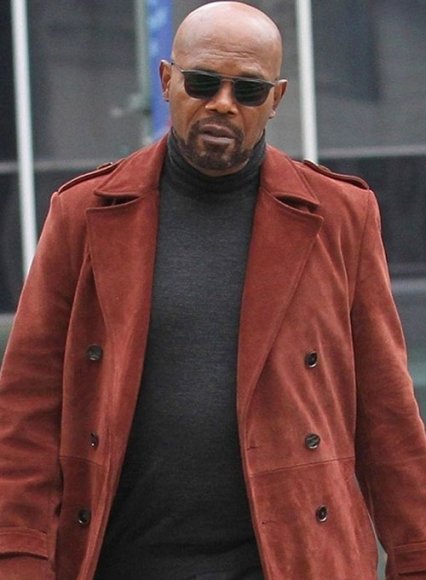 Samuel L. Jackson Shaft Leather Long Coat Samuel L. Jackson Shaft Leather Long Coat