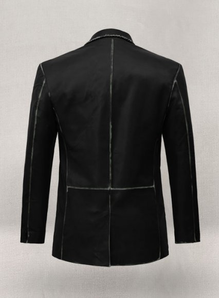 (image for) Rubbed Black Medieval Leather Blazer