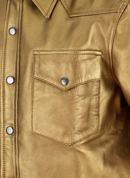 (image for) Golden Leather Shirt Jacket - #1S