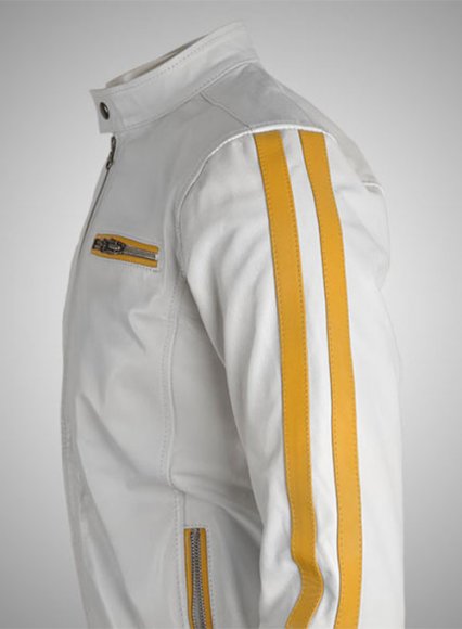 Yellow Stripe Leather Jacket # 100 Yellow Stripe Leather Jacket # 100