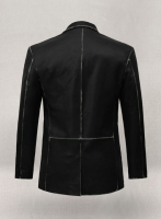 (image for) Rubbed Black Medieval Leather Blazer