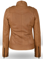 (image for) Soft Hunter Tan Washed & Wax Leather Jacket # 235