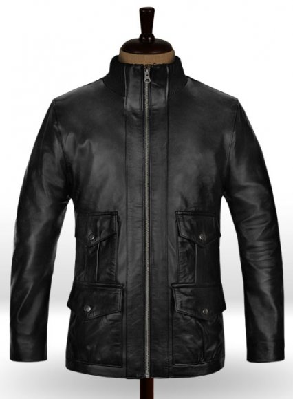 Black Daniel Craig Casino Royale Leather Jacket