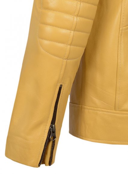 Yellow Leather Fighter T-Shirt Jacket Yellow Leather Fighter T-Shirt Jacket