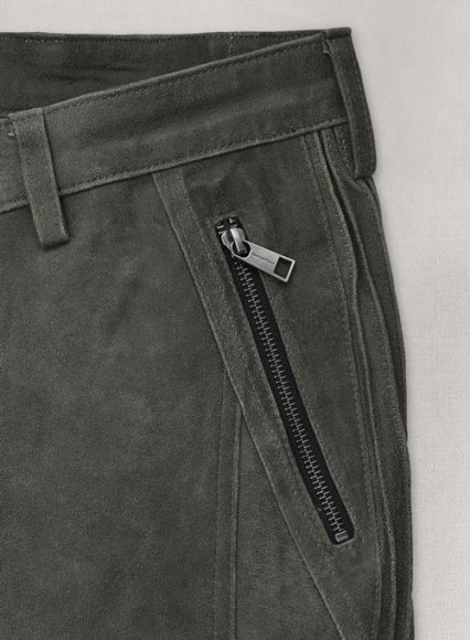 (image for) Vintage Italian Olive Leather Biker Jeans - Style #505