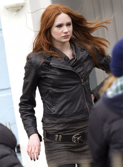 (image for) Karen Gillan Leather Jacket