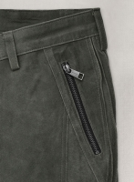 (image for) Vintage Italian Olive Leather Biker Jeans - Style #505