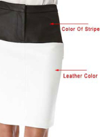 (image for) Bandage Stripe Leather Skirt - # 195