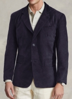 (image for) Dark Slate Purple Suede Leather Blazer