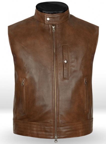 (image for) Spanish Brown Leather Vest # 325