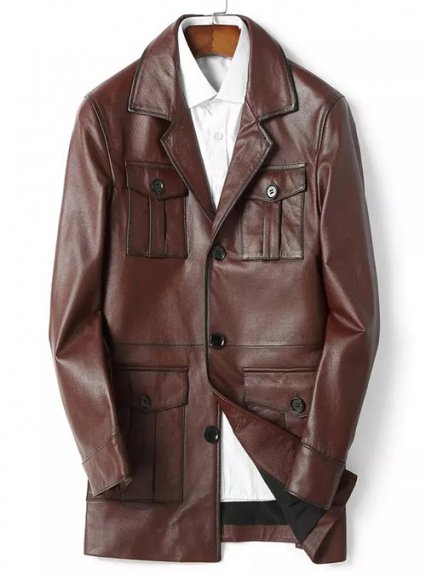 Scout Leather Trench Coat