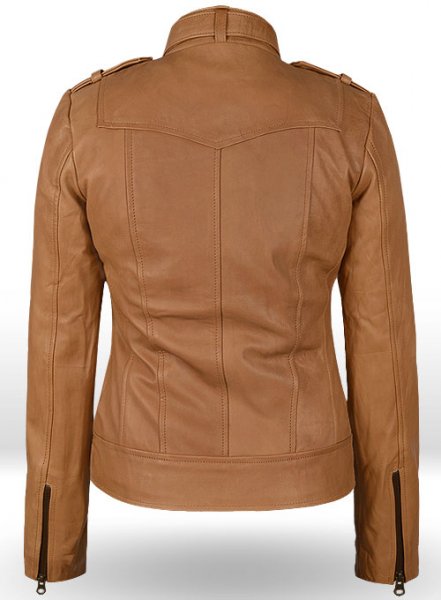 (image for) Soft Hunter Tan Washed & Wax Leather Jacket # 235