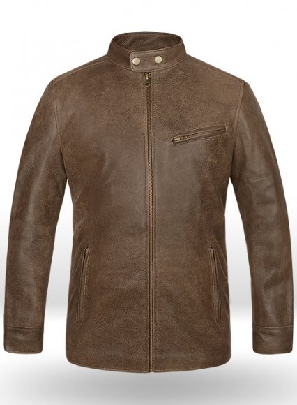 Vintage Gravel Brown Leather Cycle Jacket #3 Vintage Gravel Brown Leather Cycle Jacket #3