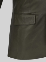 (image for) Soft Absolute Dark Green Leather Blazer
