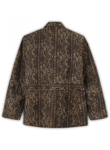 Dark Brown Python Fast & Furious Jason Statham Jacket - 42 Short Dark Brown Python Fast & Furious Jason Statham Jacket - 42 Short