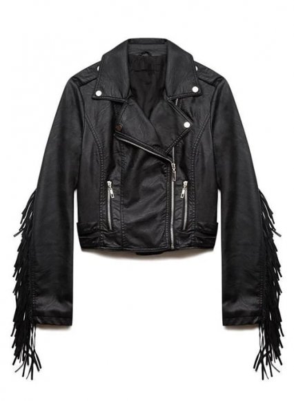 Fringe Leather Jacket #1008
