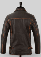 (image for) Rubbed Dark Brown Washed Indiana Jones Leather Jacket